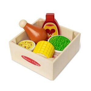 NEW Melissa & Doug Wood Picnic Play Food Set